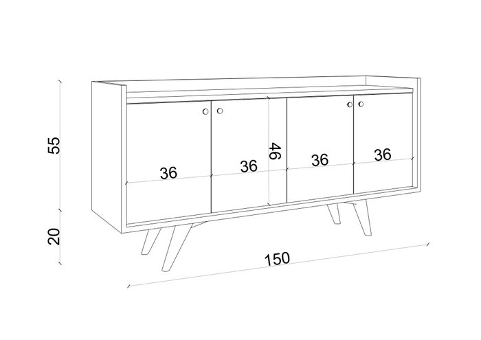 Hanah Home Consola Bled Antracita y Blanco